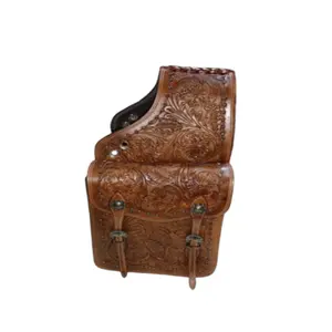 Bolsas de sillín de grado certificado con cuero genuino Hecho Estilo Vintage Bolsas de sillín diseñadas a mano para la venta - Product Image 1