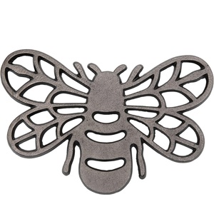 Floral Aluminum <b>Trivet</b> Decorative Heat Resistant Perforated <b>Metal</b> Hot Pad Stylish Accent Elegant Silver Kitchen Cookware Stand - Product Image 4