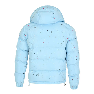 Veste d'hiver matelassée pour homme, imperméable, en toile de polyester verte, style designer, vêtements d'extérieur personnalisés - Product Image 5