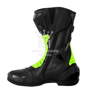 Bottes de moto imperméables Bottes de course Chaussures de moto respirantes en cuir d'équitation Moto et course automobile Moto personnalisée - Product Image 3
