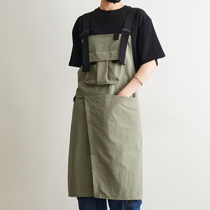 ผ้ากันเปื้อนแบบเปิดเป้า สายไขว้ปรับได้ ขายส่ง เหมาะสำหรับพนักงานร้านกาแฟ นักเรียนศิลปะ และใช้ในบ้าน - Product Image 3