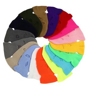 Vente en gros, cagoule 3 trous brodées au design personnalisé, cagoule de ski respirante, masques confortables et de couleur personnalisée pour hommes - Product Image 6