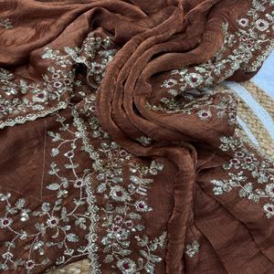 Premium Quality Collection Amazing Color Frendy Chiffon With Sequins Embroidery <b>Saree</b> <b>Woman</b> Fashion Manufacturer - Product Image 1