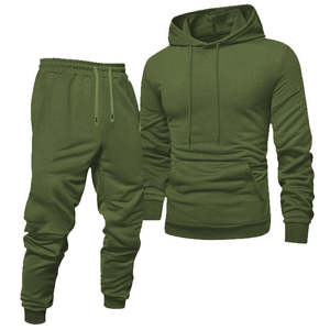 Survêtements d'hiver pour hommes avec logo personnalisé, ensemble 2 pièces, jogging pour hommes, survêtements décontractés, sweat-shirts à capuche, tenue de sport - Product Image 2