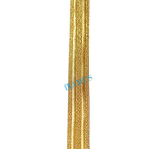 Venta al por mayor de oro metálico trenza OEM uniforme de encaje trenza en tamaños de 7mm a 80mm Custom Trim Tresse Galon en plata oro metálico - Product Image 6