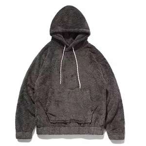 Nouveau sweat à capuche Sherpa pour hommes avec logo personnalisé 100% pull polaire bouffant en polyester taille ue - Product Image 5