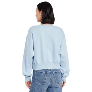 Sudadera informal multicolor de manga larga con hombros caídos y cuello redondo para mujer, Tops recortados holgados para primavera, Otoño e Invierno - Product Image 5