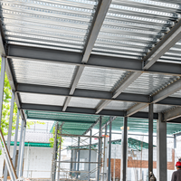Plancher en acier galvanisé anti-corrosion, type ouvert, pour projets de construction de dalles de centres commerciaux