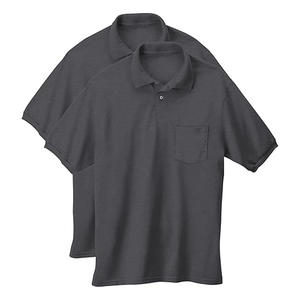 เสื้อโปโลสำหรับผู้ชายผ้าโพลีเอสเตอร์ผ้าฝ้าย100% ปักโลโก้เสื้อผ้าลำลองระบายอากาศสีพื้นสำหรับฤดูร้อน - Product Image 1