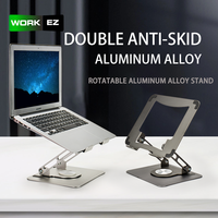 Support d'ordinateur portable ergonomique en aluminium, pliable et réglable, couleur personnalisable, fixation sur table, léger (800g), personnalisable