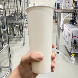 Vaso de Papel Desechable Ecológico GREEN NEST con Recubrimiento de PE de Pared Simple para Bebidas Calientes/Frías, Café, Té, Impresión de Logotipo Personalizado - Product Image 1