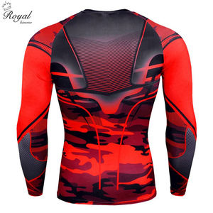 Service OEM Qualité supérieure Couleur unie MMA Rash Guards Style unique Utilisation quotidienne 100% polyester Respirant Séchage rapide Manches complètes - Product Image 2