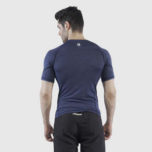 Camiseta de Compresión For Armour, Corte Ajustado, Estilo Urbano, Color Azul Marino, Tejido de Punto Ligero de 240 Gramos, Estampado, Para Cualquier Temporada - Product Image 2