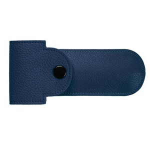 ซองหนังสีน้ำเงินทำมือสำหรับมีดโกนแบบสองคม  บริการสีและโลโก้ตามสั่ง  วัสดุ PU และหนังแท้โดย LCI - Product Image 3