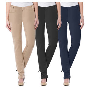 Pantalones de sarga de punto elásticos para mujer para uso diario en la oficina Fabricante de ropa de moda al por mayor de Bangladesh Six Season - Product Image 1