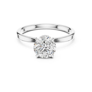 แหวนทองคำ 14K สีเหลือง ประดับเพชรทรงกลม 1 กะรัต ผลิตในห้องปฏิบัติการ ดีไซน์คลาสสิกสำหรับผู้หญิง |   ของขวัญวันครบรอบที่ได้รับการรับรองจาก IGI |   เพชรที่เพิ่งเพาะเลี้ยง - Product Image 3