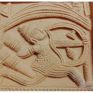 Artisanat Mukherjee, Arjun, décoration d'intérieur traditionnelle de luxe, décoration murale en terre cuite, objet d'art, artisanat abstrait, salon, Diwali - Product Image 1