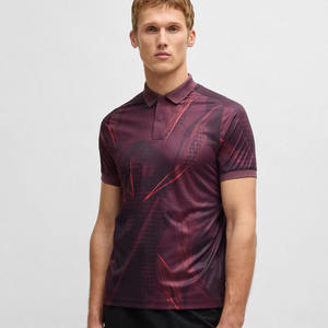 Polos con estampado gráfico Active Paddy con logotipo personalizado de nuevo diseño con protección UV 100% poliéster transpirable de secado rápido - Product Image 1