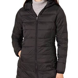 Nouvelle conception 2026 – Blouson d'hiver long matelassé noir pour femme, en tissu respirant, col montant, chaud, idéal pour l'extérieur - Product Image 4