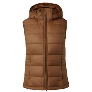 Chaleco cálido de Invierno para mujer, chaqueta acolchada sin mangas, utilidad ecuestre de nailon, chaleco acolchado transpirable personalizado de talla grande - Product Image 1