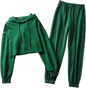 2025 venta al por mayor mejor calidad mujer XL chándal de gran tamaño con capucha Jogging Wear Casual sólido corto Tops pantalones cortos conjunto decorado - Product Image 2