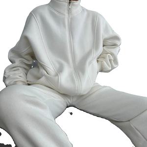 Conjunto de Sudadera con Capucha y Pantalones Deportivos Personalizados de Invierno 2026, Estilo Urbano, Cierre de Cremallera, Talla Grande, para Hombre y Mujer, con Forro Polar - Product Image 6