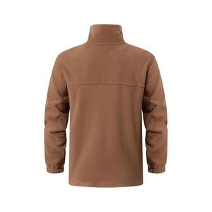 Chaqueta de Forro Polar Marrón Camel de 320 GSM, Gruesa, Térmica, Capa Intermedia, Ropa de Trabajo de Invierno, Chaqueta con Cremallera Completa, Venta al Por Mayor OEM - Product Image 2