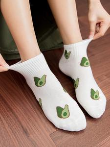 Chaussettes courtes décontractées en coton pour femmes, design bateau, broderie de fruits coréens, respirantes, mignonnes, chaussettes de cheville pour femmes pour un usage quotidien, logo corporel - Product Image 6