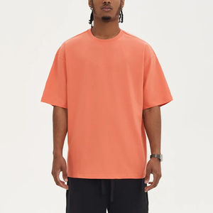 Venta al por mayor nueva moda de verano Streetwear camisetas para hombres personalizable peso pesado de gran tamaño camisas de punto liso en tallas grandes - Product Image 6