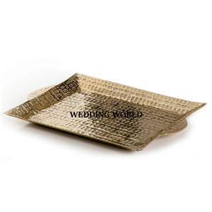 Ensemble de trois plateaux à chocolat en acier plaqué argent plateau à chocolat design classique élégant nouveau plateau à chocolat en métal - Product Image 6