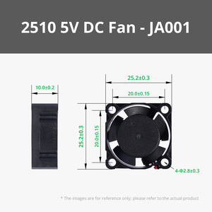 พัดลม DC 5V 2510ตัวพร้อมขั้วต่อ SH1.0สำหรับพัดลมและระบบทำความเย็น - Product Image 1