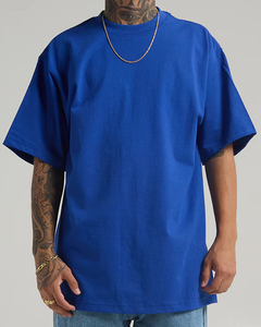 Camiseta personalizada 100% de algodón con hombros caídos para hombre, ropa informal suave de manga corta holgada, Proveedor de Ropa OEM - Product Image 1