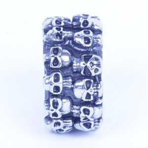 Bague de motard élégante en acier inoxydable pour homme, taille unique (9-14) avec incrustation, bagues tendance pour garçons - Product Image 2