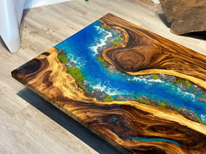 Việt Nam Bán Buôn Rắn Gỗ Bảng Top Với Nhựa Epoxy Nhà Máy Giá WA 84373635126 - Product Image 2