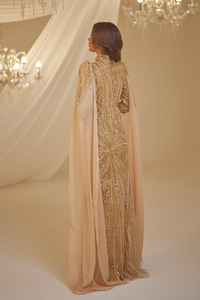 Robe maxi antistatique avec col rond circulaire, perles brodées, décorations, logo sur le devant - manches longues - Product Image 4