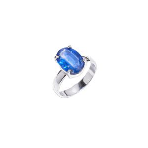 Anillo de cianita azul de Plata de Ley 925, conjunto de joyería personalizada para mujer, venta al por mayor, proveedores de anillos de plata fina - Product Image 1
