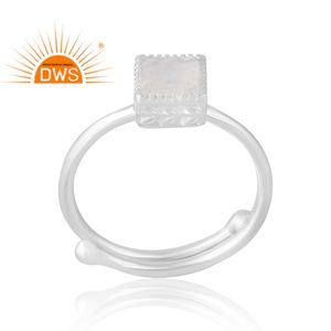 แหวนพลอย925สีเงินสเตอร์ลิงสีรุ้งและพระจันทร์ตามธรรมชาติเครื่องประดับแบบสั่งทำสำหรับผู้หญิงเป็นของขวัญสำหรับผู้หญิง - Product Image 1