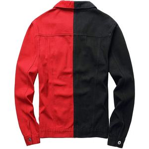 Ripped Fashion <b>Men</b> <b>Denim</b> <b>Jacket</b> Stand Collar Front Logo Stylish Streetwear Design Slim Fit Warm Blue Winter Outerwear Casual - Product Image 2