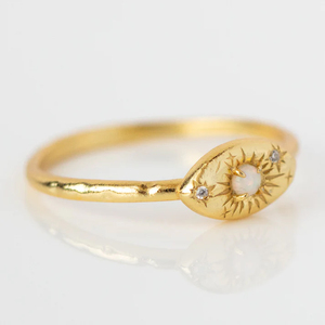 Anneaux en or massif de luxe avec opale éthiopienne unique, nouveau design, bijoux fins avec diamants véritables, anneau OEM, cadeau de la Saint-Valentin pour sœur - Product Image 2