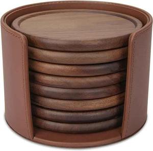 Premium Quality Handcrafted <b>Wooden</b> <b>Coasters</b> With Holder For Dining Table And Kitchen Decor At Wholesale Price from India - Product Image 3