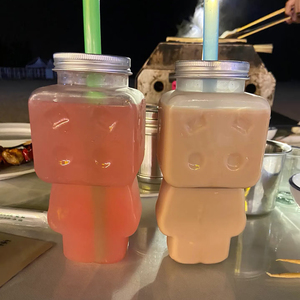 Botella de plástico creativa para llevar marionetas para jugo de té de leche remojado en frío 500ml Soda Champagne botellas de bebidas energéticas - Product Image 3