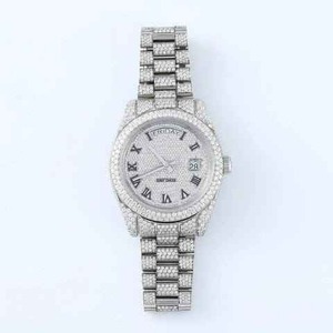 Reloj de Diamantes de Lujo de Moda de Calidad de Exportación, Totalmente Blanco y Brillante, Resistente al Agua, de Acero Inoxidable para Hombre, Disponible al Mejor Precio - Product Image 1