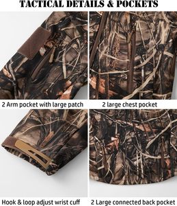 <b>Men's</b> High Quality Waterproof Winter Hunting <b>Jacket</b> Windproof Insulated Front Zip-Up Inner Fleece Tactical Suit Print Pattern - Product Image 6