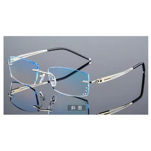 Los mejores productos de fabricación Gafas ópticas graduadas rectangulares para miopía de corte de diamante sin montura - Product Image 1