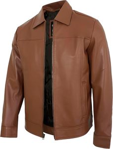 Fashionable Best Winter Men's Leather <b>Jacket</b> <b>Plus</b> <b>Size</b> Solid Pattern <b>Waterproof</b> Windproof Reasonable Price - Product Image 6