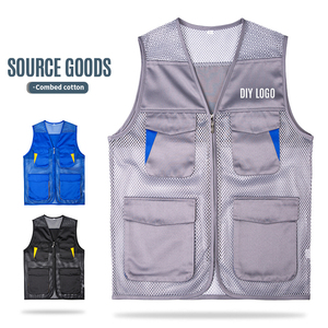 Chaleco de malla con múltiples bolsillos ODM/OEM personalizado para hombre, chaleco transpirable para pesca al aire libre, senderismo, fotografía, proveedor Mouz Ind. - Product Image 3