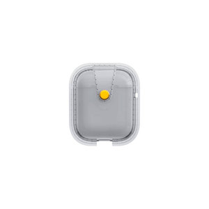 Étui de protection Netzy pour Air-Pods 33 en TPU antichoc avec aimant, gris, modèle sans fil, design 3D - Product Image 1