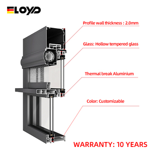 Eloyd 6 + 12A + 6 phong cách Tây nam tự động nâng cửa sổ trượt gỗ khung thép dọc cửa sổ nâng nhôm nâng lên - Product Image 2