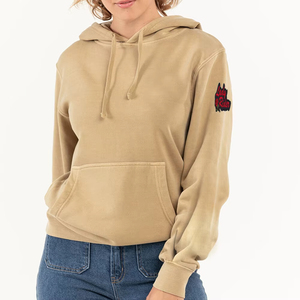 <b>Hot</b> Selling 100% Polyester Women's Hoody Custom Logo Korean Hoodies with Hooded Collar for Winter Season Front Logo Position - Product Image 1