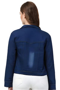 Chaqueta vaquera sólida Hutt moderna para mujer, chaqueta vaquera informal a la moda para mujer, ropa de abrigo con estilo lavada Vintage - Product Image 5